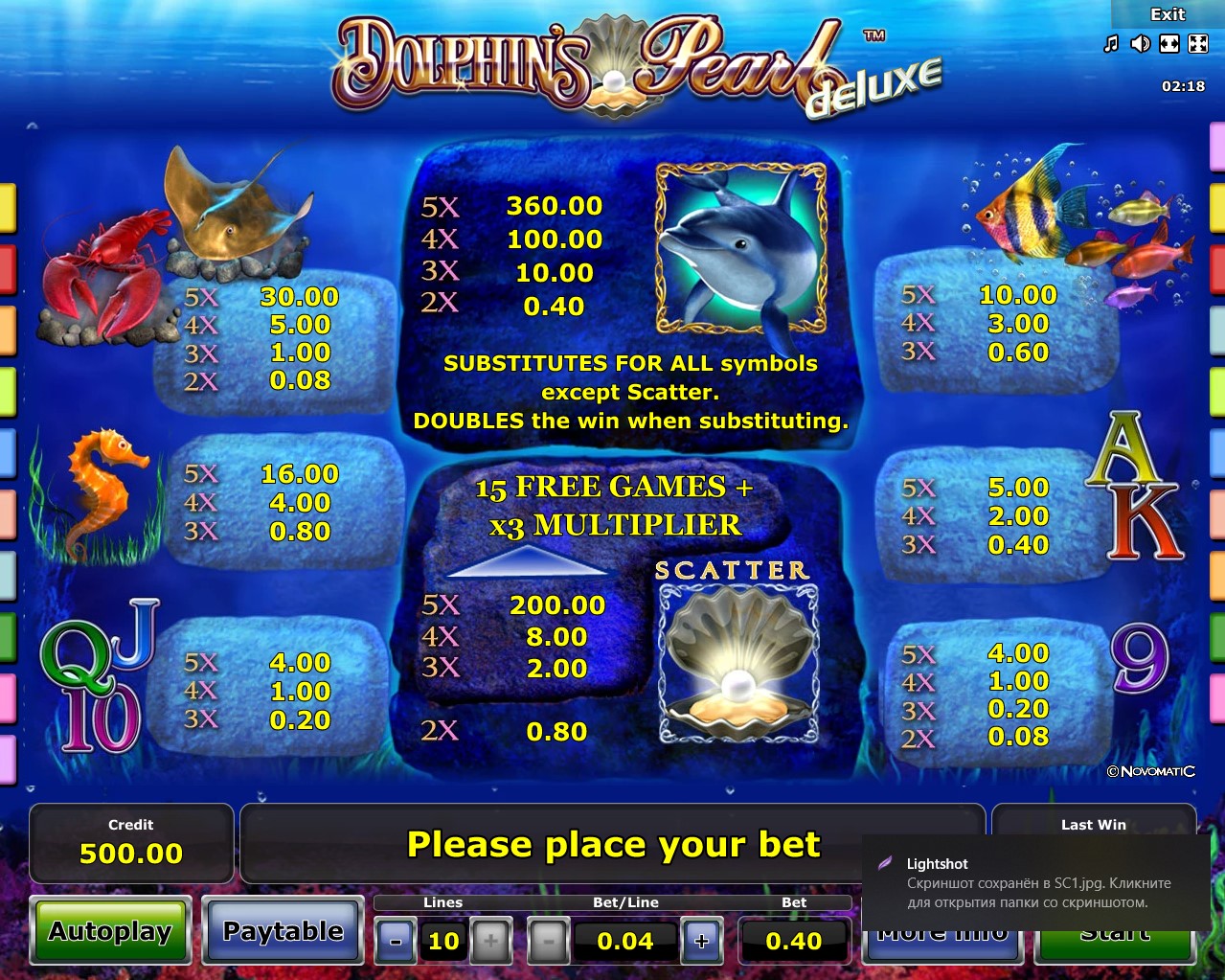 Free dolphins pearl slot