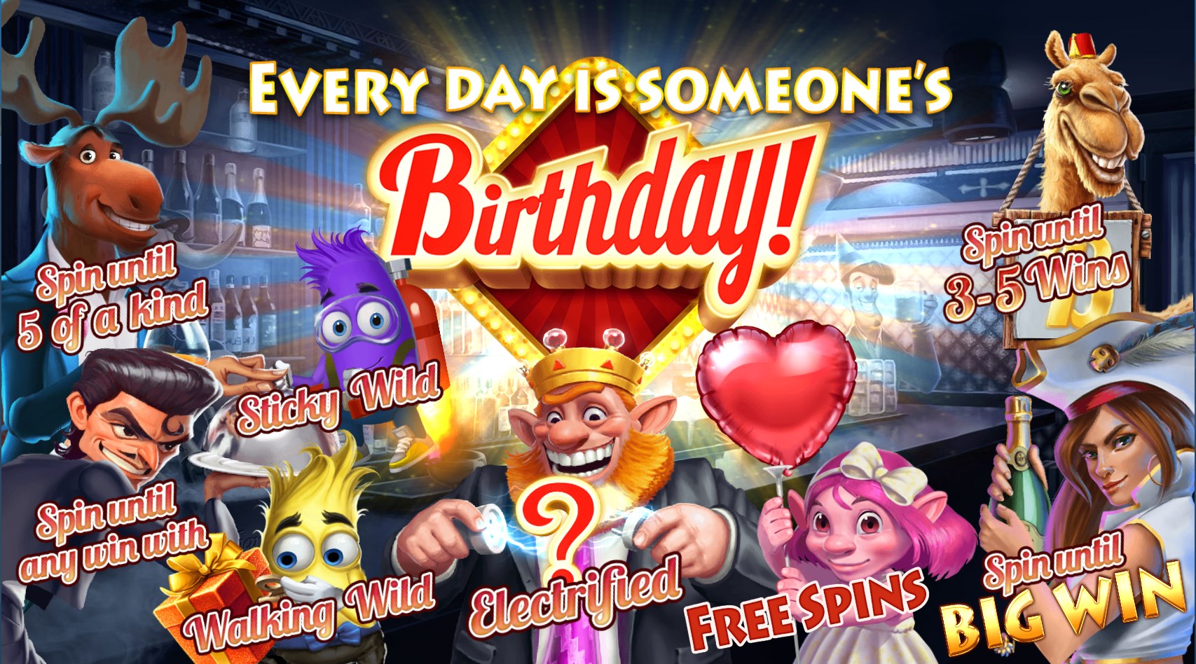 95th birthday slot machine themes