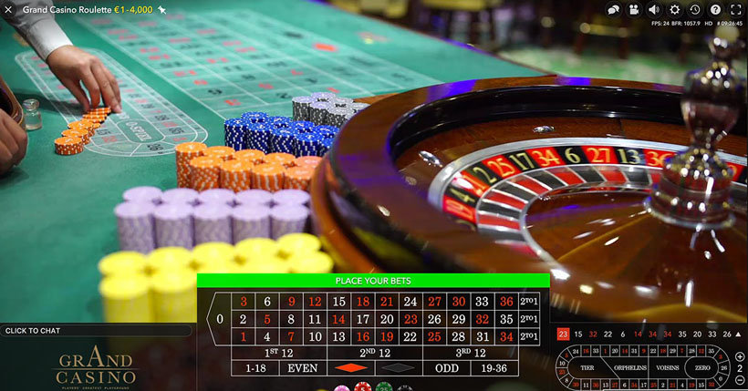 live dealer roulette video